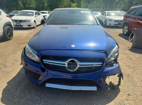 55SWF6EB0HU191159 2017 MERCEDES-BENZ C Синий Вид спереди
