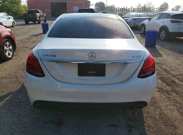55SWF6EB0JU260941 2018 MERCEDES-BENZ C White უკანა ხედი