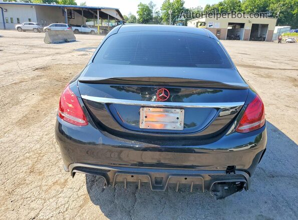 55SWF6EB1JU256011 2018 MERCEDES-BENZ C Black Widok z tyłu