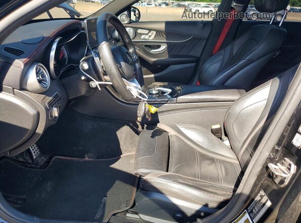55SWF6EB1JU256011 2018 MERCEDES-BENZ C Black Widok wnętrza z przodu