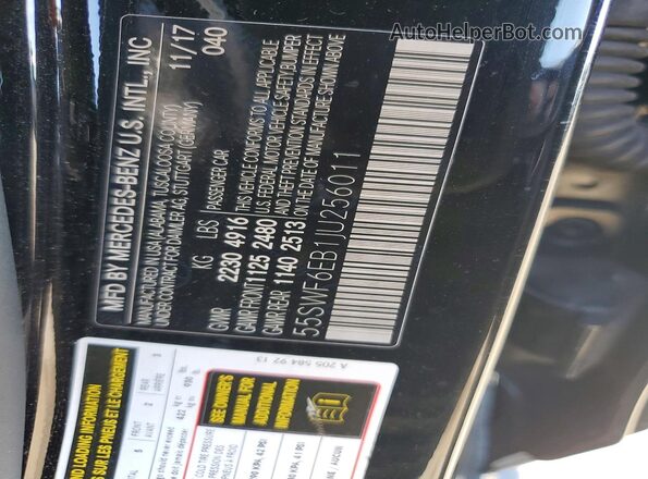 55SWF6EB1JU256011 2018 MERCEDES-BENZ C Black Widok komory silnika