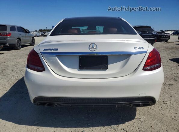 55SWF6EB2HU192653 2017 MERCEDES-BENZ C White Հետևի տեսք