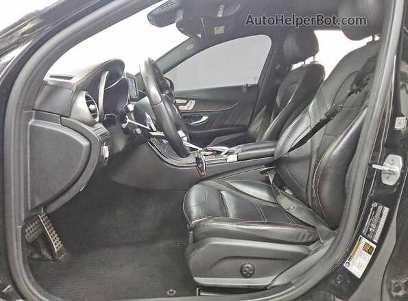 55SWF6EB3GU128359 2016 MERCEDES-BENZ C Black Front interior view