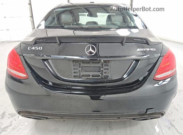 55SWF6EB3GU128359 2016 MERCEDES-BENZ C Black Rear view