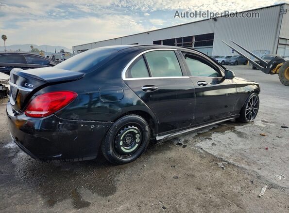 55SWF6EB3HU195819 2017 MERCEDES-BENZ C Black Задня права чверть