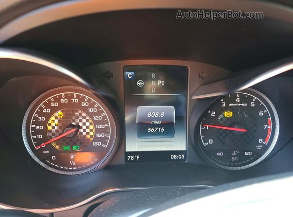 55SWF6EB3HU217009 2017 MERCEDES-BENZ C White Vista del cuadro de instrumentos