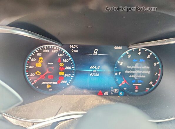 55SWF6EB3LU332699 2020 MERCEDES-BENZ C Gray Vista del cuadro de instrumentos