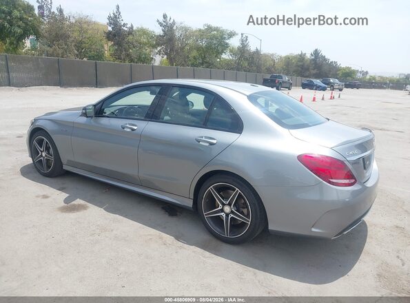 55SWF6EB4GU132372 2016 MERCEDES-BENZ C-CLASS Gray Rear left