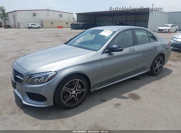55SWF6EB4GU132372 2016 MERCEDES-BENZ C-CLASS Gray Front left