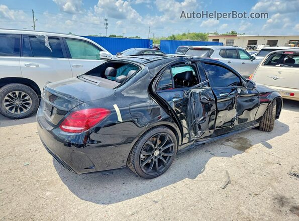 55SWF6EB4HU185882 2017 MERCEDES-BENZ C Черный Задняя правая четверть