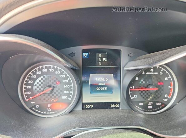 55SWF6EB4HU185882 2017 MERCEDES-BENZ C Черный Вид щитка приборов
