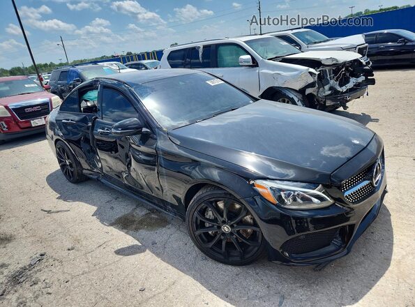 55SWF6EB4HU185882 2017 MERCEDES-BENZ C Черный Передняя правая четверть