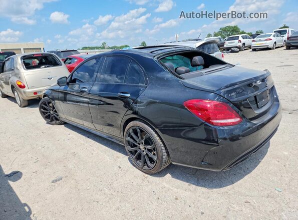 55SWF6EB4HU185882 2017 MERCEDES-BENZ C Черный Задняя левая четверть