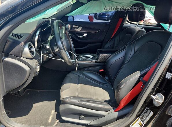 55SWF6EB4HU185882 2017 MERCEDES-BENZ C Черный Вид салона спереди