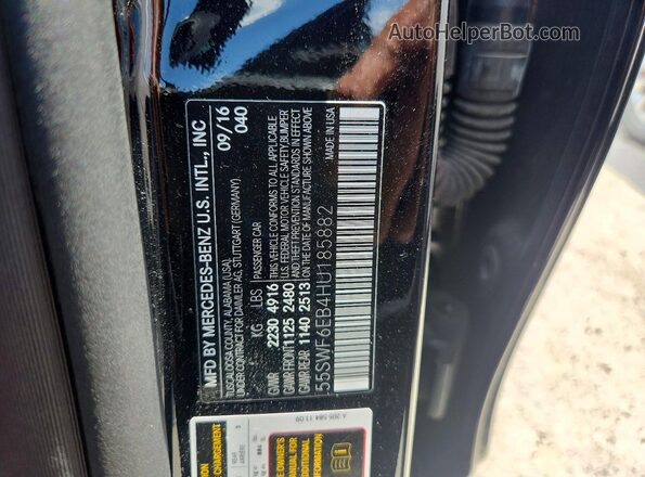 55SWF6EB4HU185882 2017 MERCEDES-BENZ C Черный Вид подкапотного пространства