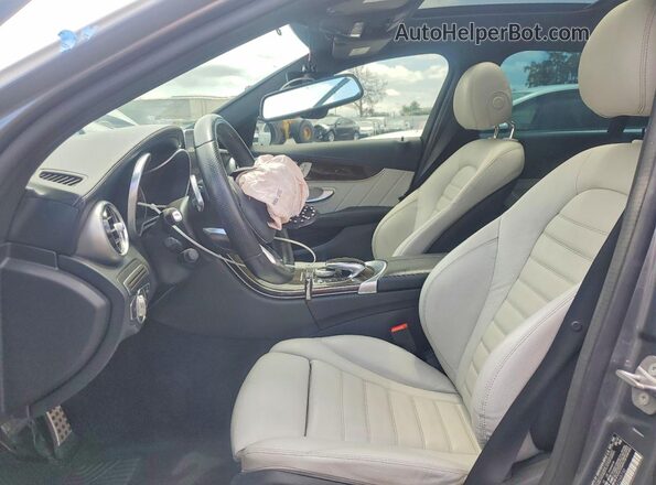 55SWF6EB4JU248730 2018 MERCEDES-BENZ C Charcoal Front interior view
