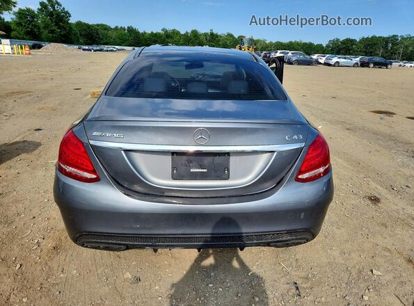55SWF6EB4JU275510 2018 MERCEDES-BENZ C Gray უკანა ხედი