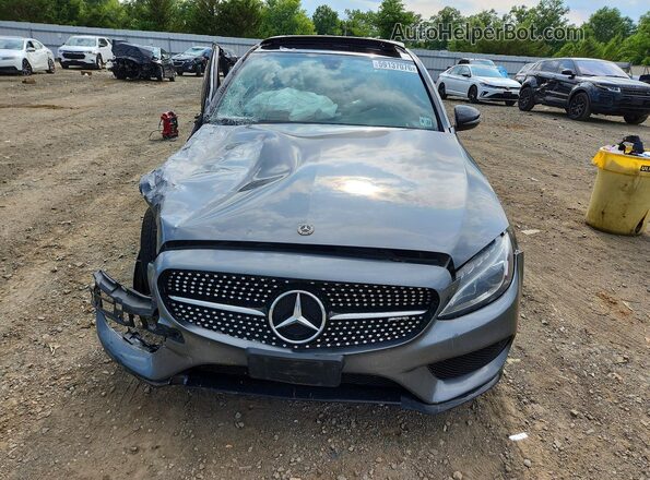 55SWF6EB4JU275510 2018 MERCEDES-BENZ C Gray წინა ხედი