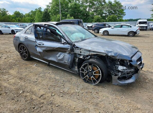 55SWF6EB4JU275510 2018 MERCEDES-BENZ C Gray წინა მარჯვენა