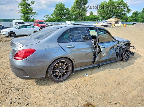 55SWF6EB4JU275510 2018 MERCEDES-BENZ C Gray უკანა მარჯვენა