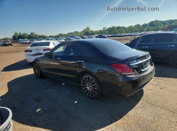 55SWF6EB5GU116021 2016 MERCEDES-BENZ C Black Trasero izquierdo