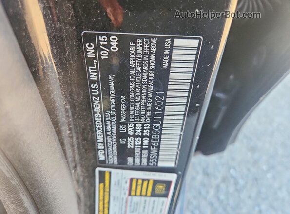 55SWF6EB5GU116021 2016 MERCEDES-BENZ C Black Vista del compartimento del motor