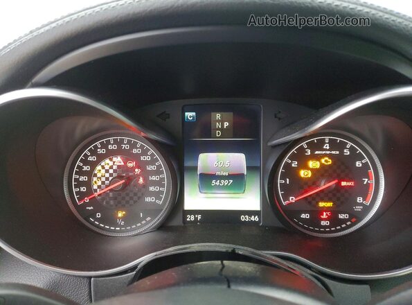 55SWF6EB5HU209557 2017 MERCEDES-BENZ C Gray Instrument cluster view