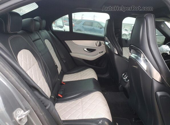 55SWF6EB5HU209557 2017 MERCEDES-BENZ C Gray Rear seats view