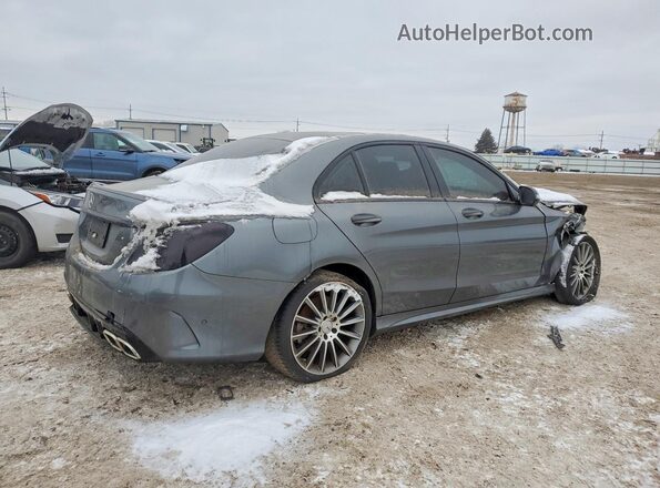 55SWF6EB5HU209557 2017 MERCEDES-BENZ C Gray Rear right