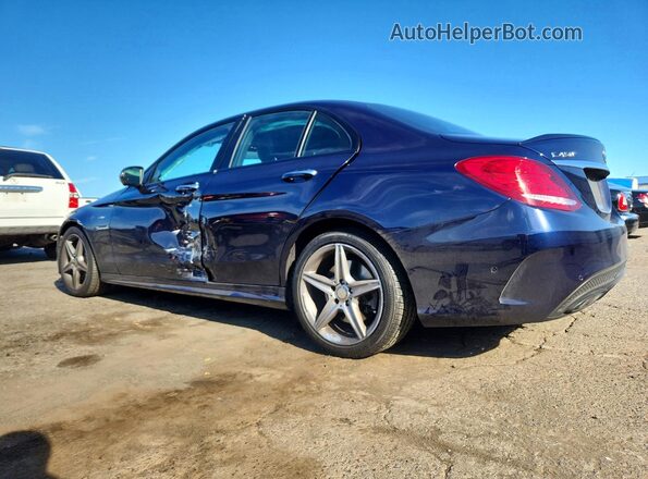 55SWF6EB6GU141445 2016 MERCEDES-BENZ C Синий Задняя левая четверть