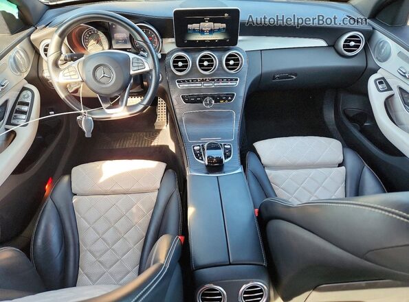 55SWF6EB6GU141445 2016 MERCEDES-BENZ C Синий Вид панели приборов
