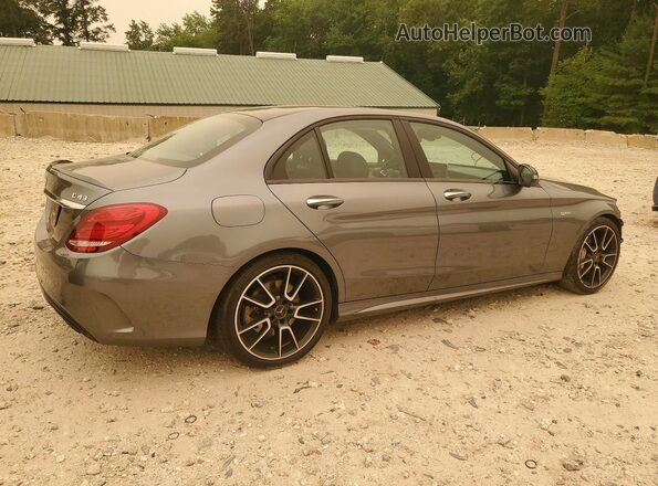 55SWF6EB6JU266923 2018 MERCEDES-BENZ C Серый Задняя правая четверть