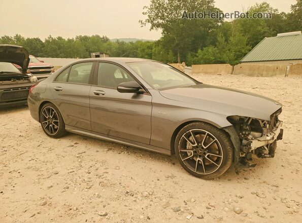 55SWF6EB6JU266923 2018 MERCEDES-BENZ C Серый Передняя правая четверть
