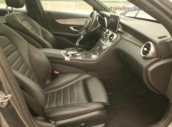 55SWF6EB6JU266923 2018 MERCEDES-BENZ C Серый Вид салона спереди