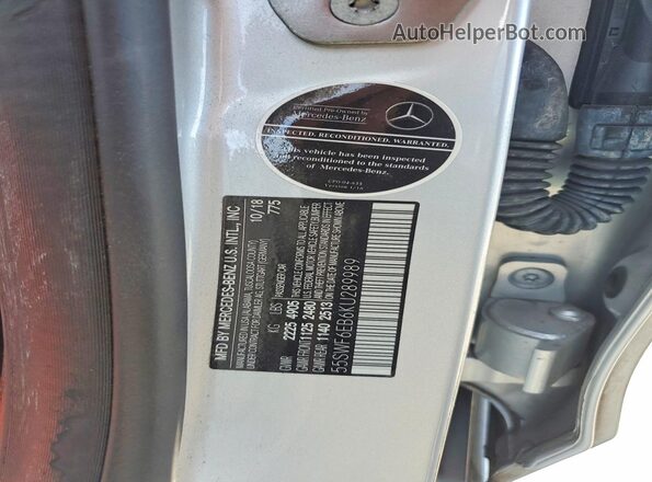 55SWF6EB6KU289989 2019 MERCEDES-BENZ C Silver Вид підкапотного простору