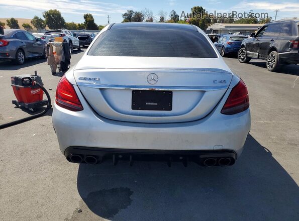 55SWF6EB6KU289989 2019 MERCEDES-BENZ C Silver Вид ззаду