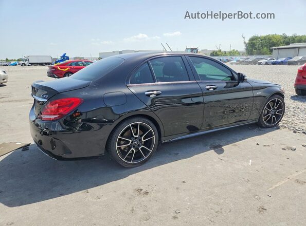 55SWF6EB7JU242971 2018 MERCEDES-BENZ C Черный Задняя правая четверть