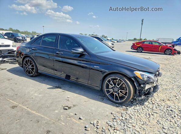 55SWF6EB7JU242971 2018 MERCEDES-BENZ C Черный Передняя правая четверть