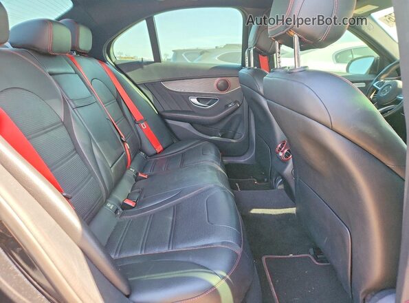 55SWF6EB8GU107071 2016 MERCEDES-BENZ C Black Vista de los asientos traseros