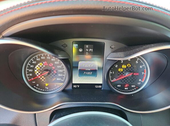 55SWF6EB8GU107071 2016 MERCEDES-BENZ C Black Vista del cuadro de instrumentos