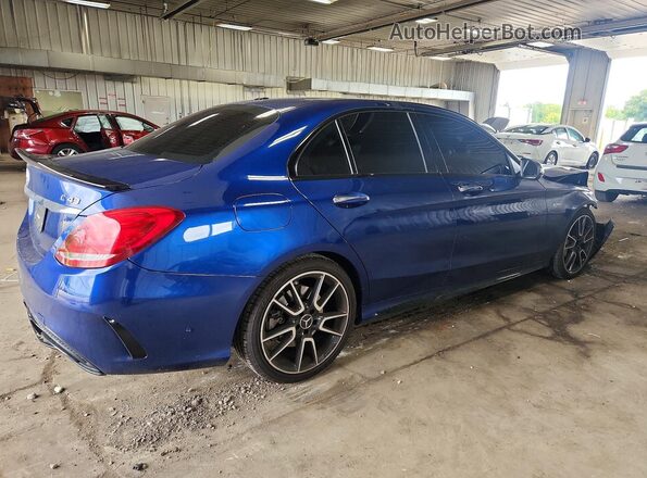 55SWF6EB9HU220075 2017 MERCEDES-BENZ C-CLASS Blue Задня права чверть