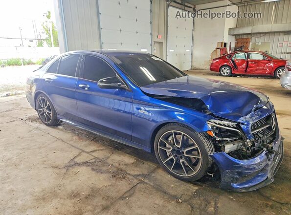 55SWF6EB9HU220075 2017 MERCEDES-BENZ C-CLASS Blue Передня права чверть