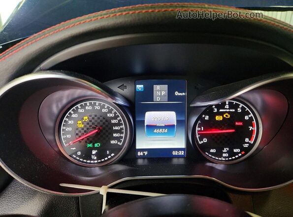 55SWF6EB9HU220075 2017 MERCEDES-BENZ C-CLASS Blue Вид щитка приладів