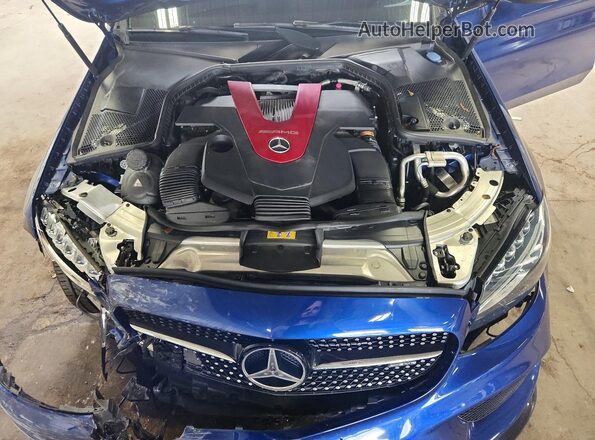 55SWF6EB9HU220075 2017 MERCEDES-BENZ C-CLASS Blue Вид задньої частини салону