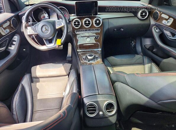 55SWF6EB9JU243152 2018 MERCEDES-BENZ C Black წინა პანელის ხედი