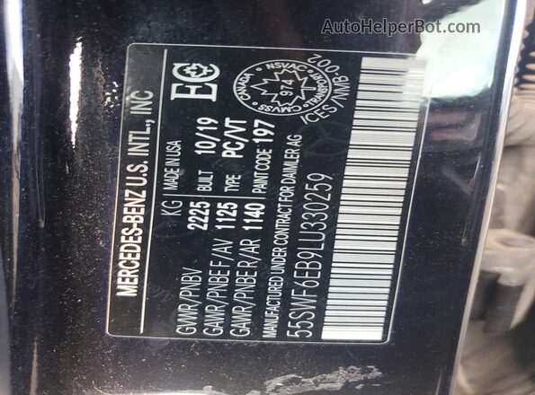 55SWF6EB9LU330259 2020 MERCEDES-BENZ C Black Շարժիչի բաժամունքի տեսք