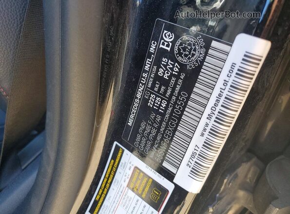 55SWF6EBXGU105550 2016 MERCEDES-BENZ C Black Вид підкапотного простору