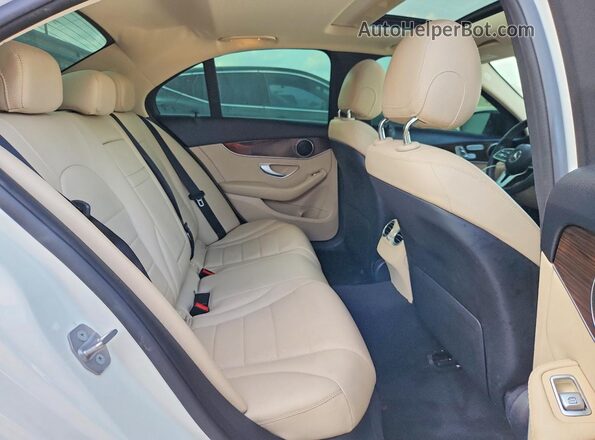 55SWF8DB0KU285014 2019 MERCEDES-BENZ C White Rear seats view