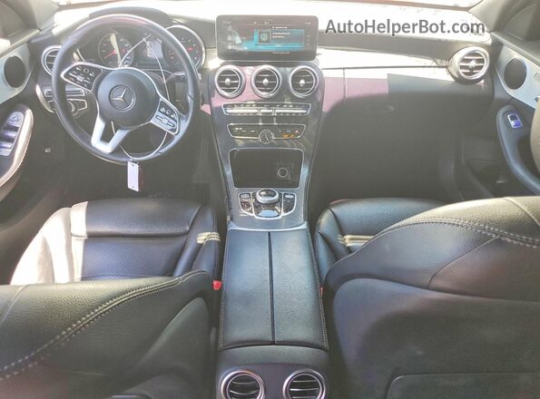 55SWF8DB2KU285578 2019 MERCEDES-BENZ C White Вид панелі приладів