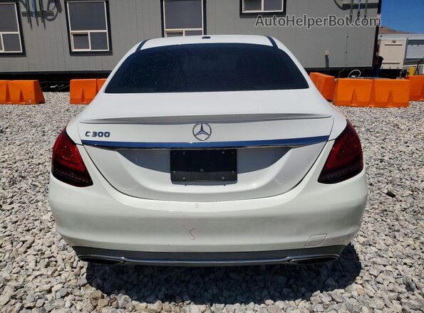 55SWF8DB2KU285578 2019 MERCEDES-BENZ C White Вид ззаду